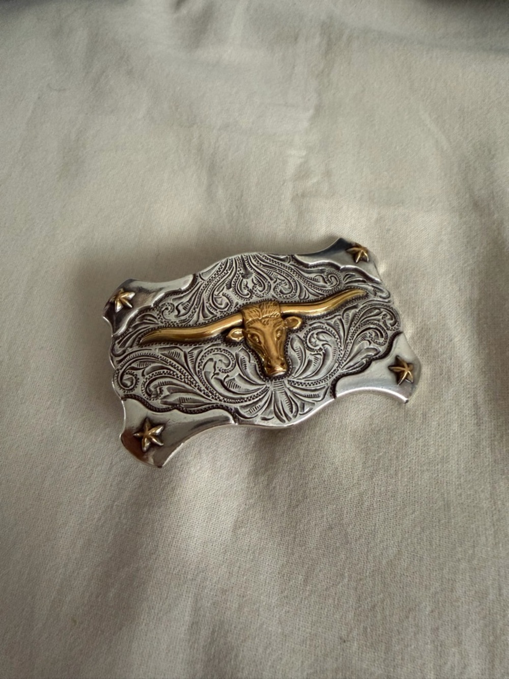 Kids Western Longhorn Belt Buckle